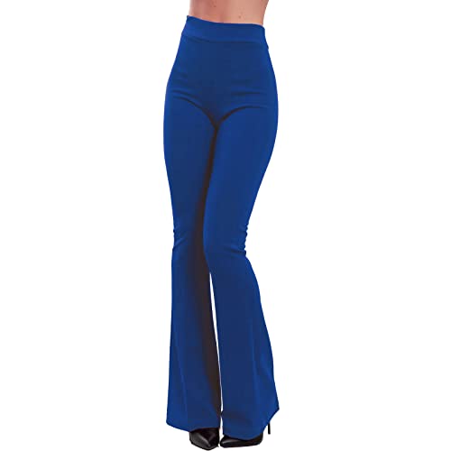 Toocool Pantaloni Donna Campana Aderenti Zampa Elefante Elasticizzati Hot Sexy JL-2148 [L,Blu Elettrico]