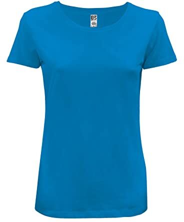 CHEMAGLIETTE! - ABBIGLIAMENTO E PERSONALIZZAZIONI Chemagliette T Shirt Donna Maglietta Manica Corta Cotone, Tshirt Maglia Maniche Corte da Lavoro, T-Shirt Tinta Unita Stampabili Girocollo, Maglia Basic Evolution T