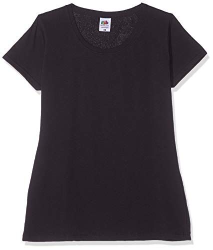 Fruit of the Loom Lady-Fit Original Tee, 3 Pack T-Shirt, Nero (Black 36), 44 (Taglia Produttore: X-Large) (Pacco da 3) Donna