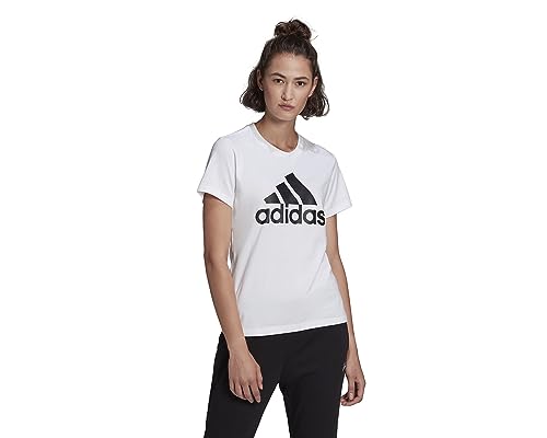 Adidas Essentials Logo T-shirt a manica corta, White/Black, L