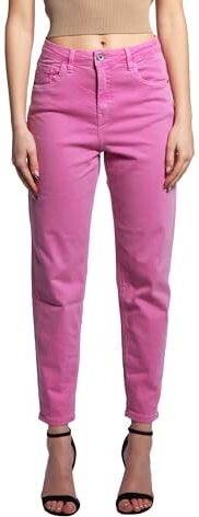 JOPHY & CO. Pantalone Jeans Denim Donna Cinque Tasche in Cotone Elasticizzato (cod.1372) (Fucsia, XS)