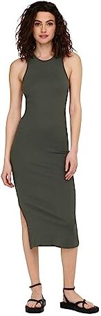 Only Onlbelfast S/L Midi Dress Jrs Noos, Vestito Donna, Beluga, XL