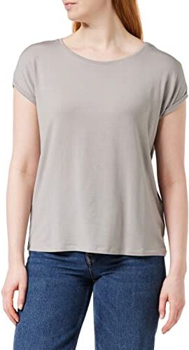 Vero Moda Vmava Plain SS Top Ga Noos Maglietta, Grigio (Ash), S Donna