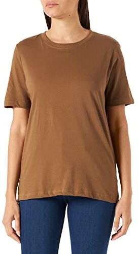 Minus Cathy Gots Tee Donna, Marrone (737 Dark Teak), XL