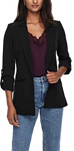 Only ONLKAYLE-ORLEEN 3/4 Blazer TLR, Blazer Donna, Nero, 36