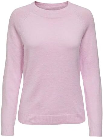 Only Onlrica Life L/S Pullover Knt Noos Maglione, Colore: Lavanda/Dettaglio: mélange, S Donna