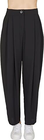 Armani Sostenibile, Aspetto Chiave, Pantaloni, Donna, Nero, 8