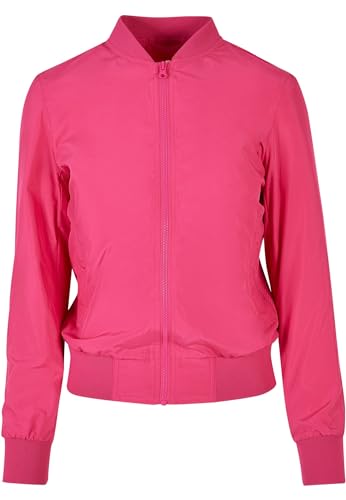 Urban Classics Ladies Light Bomber Jacket, Giacca, Donna, Rosa (Hibiskus Pink), M