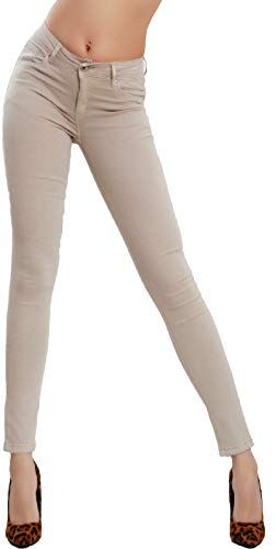 Toocool Jeans Donna Pantaloni Skinny Slim Elasticizzati Push up Aderenti Nuovi M5780 [L,Beige]