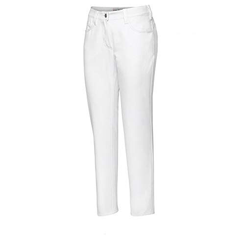 BP Jeans stretch 7/8, da donna, 65% cotone, 30% poliestere, 5% elastan, colore bianco, taglia 27/32