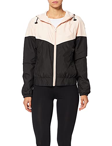 Urban Classics Ladies Arrow Windbreaker Giacca a Vento, Rosa Chiaro/Nero, S Donna