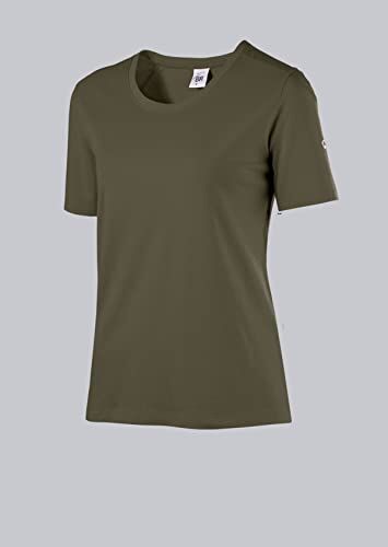 BP -2XL Maglietta da Donna a Maniche Corte, Girocollo, Lunghezza 62 cm, 170,00 g/m2, in Cotone Elasticizzato, Colore: Verde Oliva