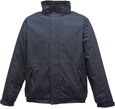 Regatta Bomber Impermeabile Dover Donna Con Cappuccio A Scomparsa Ed Interno In Pile Jackets Waterproof Insulated, Uomo, Navy/Navy, XS