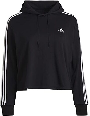 Adidas W In3s Ft CR HD Felpa con Cappuccio, Nero/Bianco, 4XL Donna