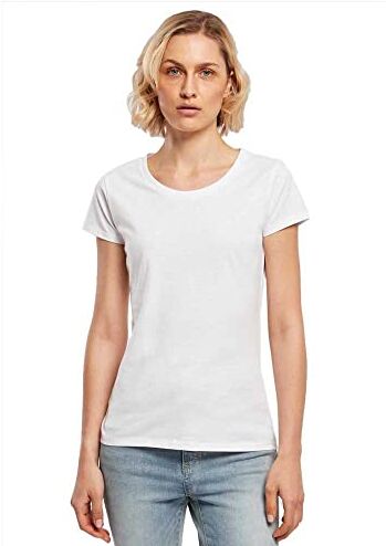 Build Your Brand Maglietta da Donna Basic T-Shirt, Bianco, XL