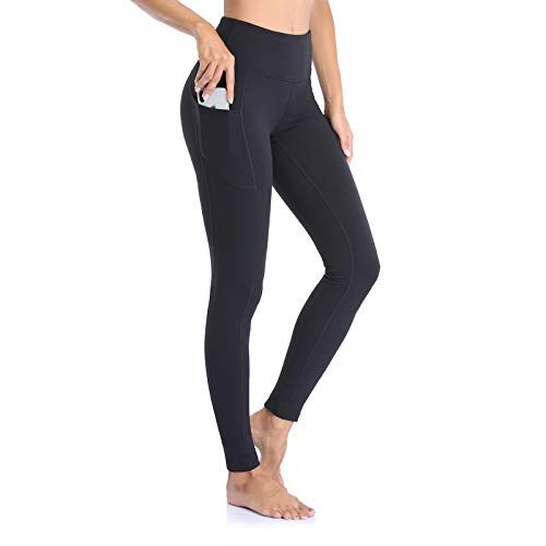 Vimbloom Pantaloni da Yoga da Donna a Gamba Larga Pantaloni a Zampa d'Elefante Vita Alta Lounge Flare Pantalone Pilates Leggings con Tasche per Sportivi Casual Yoga VI263(Nero,S)