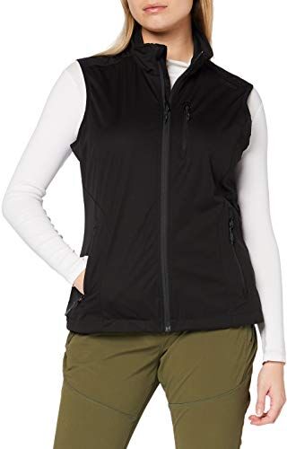 CMP Gilet in light softshell da donna, Nero, 54