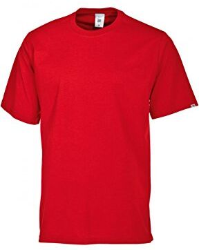 BP -M Maglietta unisex a maniche lunghe, girocollo, lunghezza 70 cm, 180 g/m², in tessuto misto, colore: rosso, M