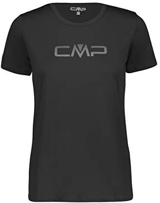 CMP T-Shirt Tecnica Con Logo  T-shirt, Donna, Nero, 46