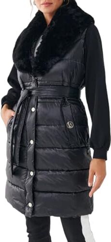 Liu Jo Jeans Liu Jo Gilet imbottito ovatta lungo donna nero E24LJ05  L