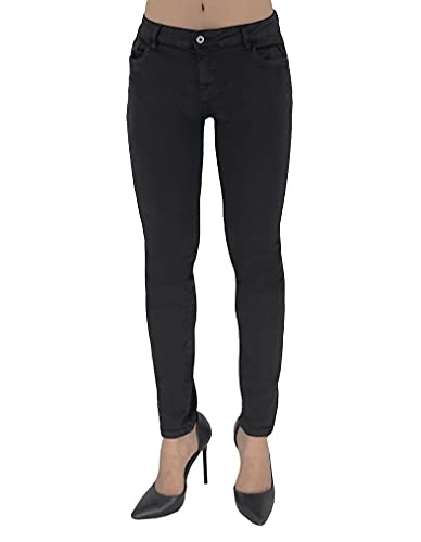 JOPHY & CO. Pantalone Donna Cinque Tasche in Cotone (cod. 945) (Nero, XS)