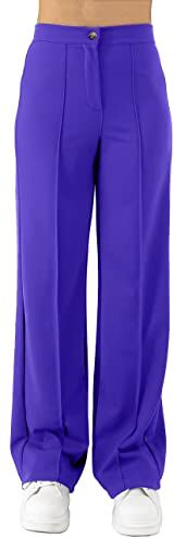 JOPHY & CO. Pantalone Donna a Zampa Larga (cod. 6554) (Viola, M)