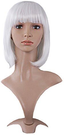 MapofBeauty 30cm/ 12 Pollice Corto Lisci Donna Lisci Parrucche (Bianco)