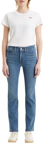 Levis 314 Shaping Straight Jeans, Lapis Bare, 32W / 30L Donna