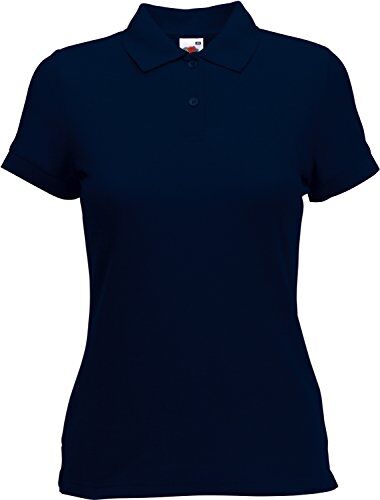 Fruit of the Loom SS092M Maglietta Polo, Blu (Blu Scuro), 44 (Taglia Produttore: XL) Donna