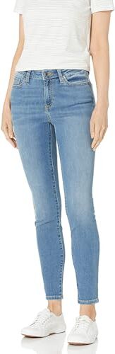 Amazon Essentials Jeans Skinny Donna, Blu Chiaro, 46 Corto