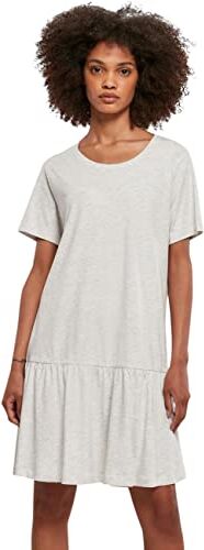 Urban Classics Ladies Valance Tee Dress, Vestito Donna, Grigio (Light Grey), XXL