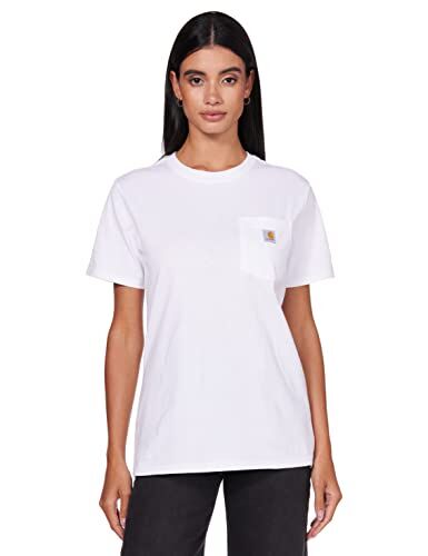 Carhartt , Pocket T-shirt K87, Loose Fit, manica corta Donna, Bianco, XL