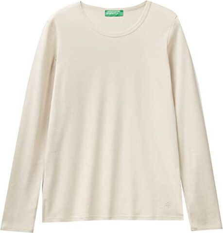 United Colors Of Benetton T-Shirt M/L , Beige Chiaro 152, M Donna