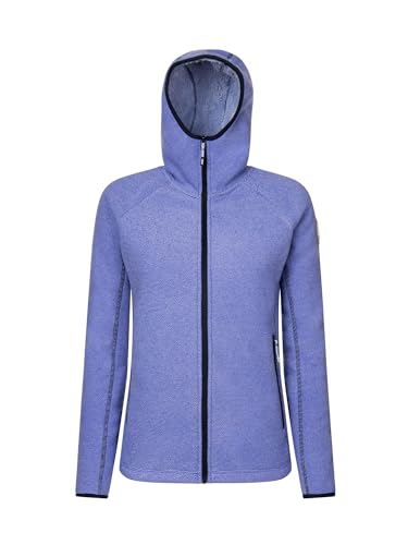 Rock Experience Crystal Hoodie FZ Woman Fleece Donna Maglia Lunga Baby Lavender Melange XL