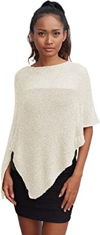 Unique Poncho Coprispalle da Donna Elegante da Cerimonia o Sera Poncho Donna in Rete di Viscosa Termica con Essenza di Fiore di Ciliegio (Crema)