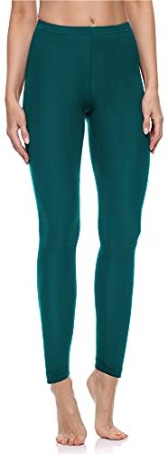 Merry Style Lunghi Leggings Fuseaux Sportivi da Donna Pratico Modello a Vita Alta in Cotone Naturale MS10- (Verde Smeraldo, XS)