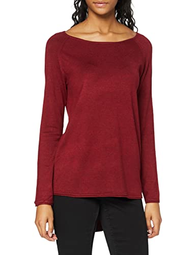 Only Onlmila Lacy L/S Long Pullover Knt Noos Felpa, Rosso (Sun-Dried Tomato/Melange), XXS Donna