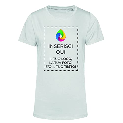 Teetaly Maglietta T-Shirt Donna con Stampa Personalizzata (Bianco, S)