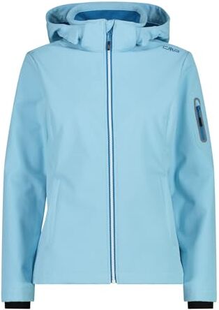 CMP Giacca in Softshell da donna con cappuccio removibile, Anice, 48