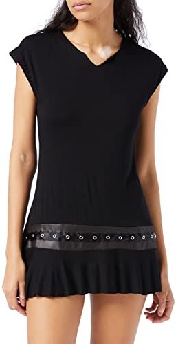 Spiral Direct Gothic Rock Stud Waist Mini Dress Black, Vestito Donna, Nero (Black 001), 40 (Taglia Produttore: Small)