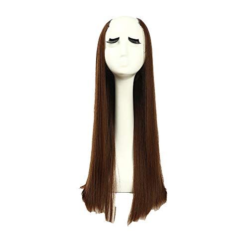 BaronHong Straight Long Hair Women's Simulazione Big Scalp Wig per Donna (colore, M)