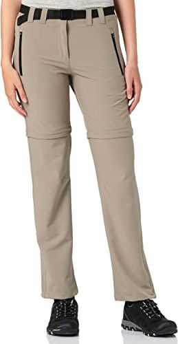 CMP Pantaloni Zip Off Elasticizzati Da Donna, Corda, XXS