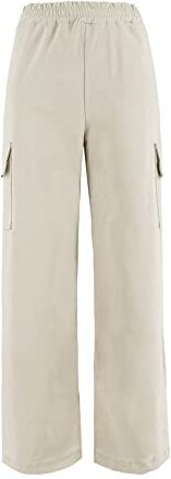 JOPHY & CO. Pantalone Donna Cargo Gamba Larga (cod. 8802) (M, Beige)