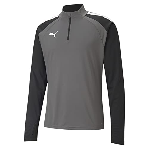 Puma 4063699454574 teamLIGA 14 Zip Top Maglione, M, Smoked Pearl/ White