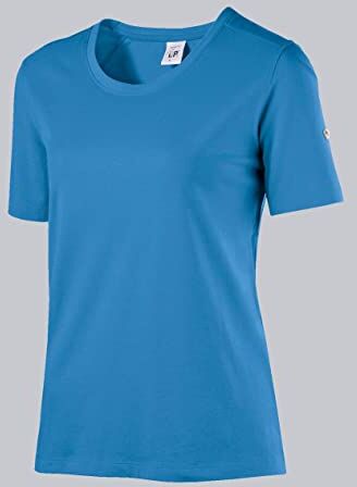 BP -XL Maglietta da donna, manica a 1/2, girocollo, lunghezza 62 cm, cotone 170 g/m² elasticizzato azzurro, XL