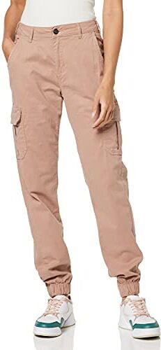 Urban Classics High Waist Cargo Pants, Pantaloni Donna, Dusk Rose, 30