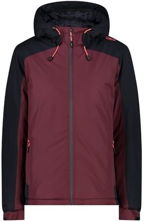 CMP , Giacca Donna Cappuccio Fisso, Burgundy, XS