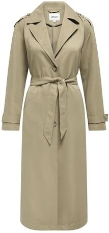 Only ONLLINE X-Long Trenchcoat CC Otw Giacca, Humus, M Donna