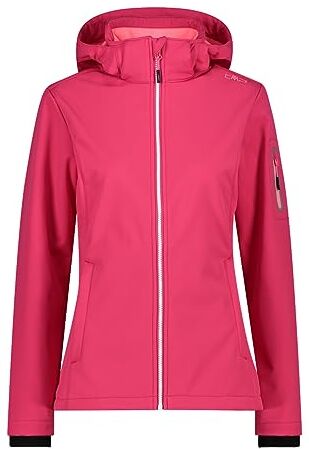 CMP Giacca in Softshell da donna con cappuccio removibile, Fuxia, 44