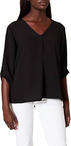 JDY divya 3/4 Top Wvn Noos, Camicia Donna, Nero (Schwarz), 42